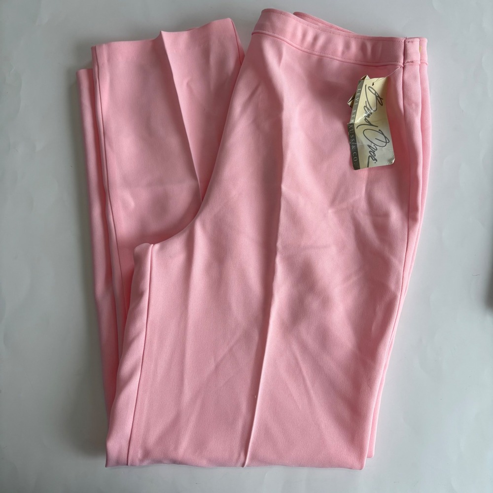 VTG 70s Wmns Bend Over by Levi Strauss‎ Light Pink Pull on Pants Sz 18 USA Made